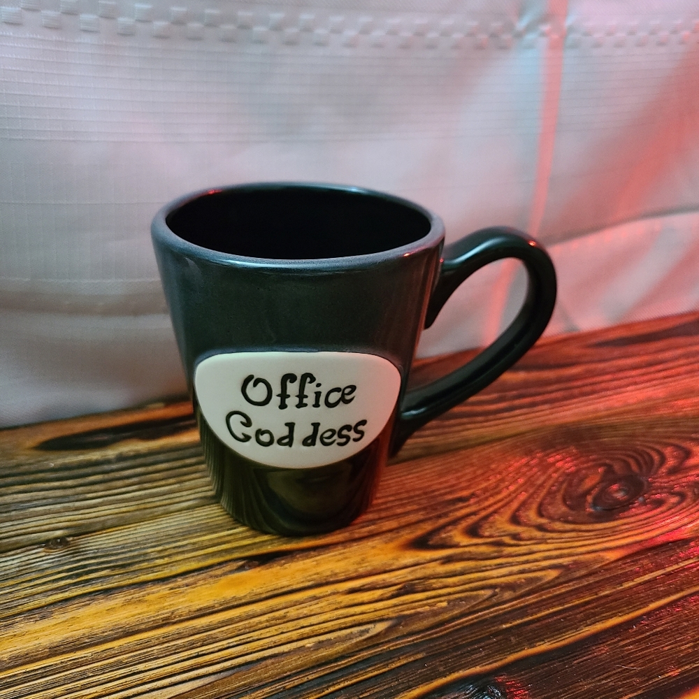 Office Goddess Black and Gray 16 oz Coffee Mug by Ganz